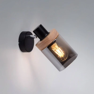 Afbeelding van Just Light Wandlamp Pasqual zwart 11311 18