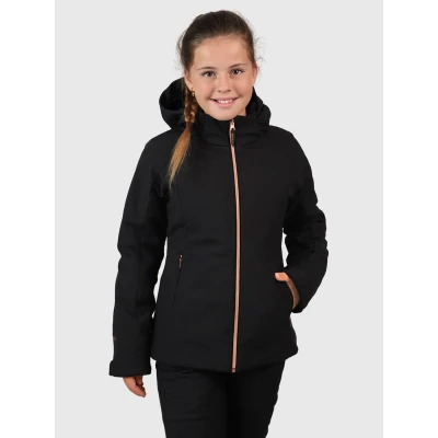 Afbeelding van Brunotti Ariasy Meisjes Softshell Wintersport Ski Jas Zwart Maat 152