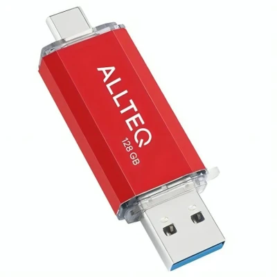 Afbeelding van USB stick Dual C 128 GB Rood Allteq