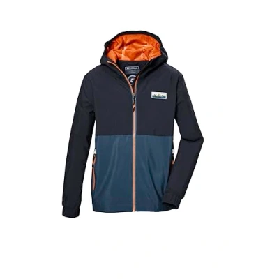 Afbeelding van killtec jongens Functioneel jack is waterdicht/regenjack met capuchon KOS 141 BYS JCKT, dunkel ozean, 128, 43003 000