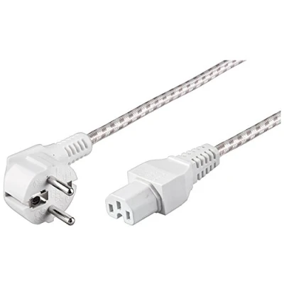 Afbeelding van Goobay verwarmingsapparaat aansluitkabel, 2 m, wit zilver geaarde stekker (type F, CEE 7/7) &gt; appa