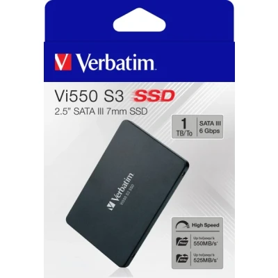 Afbeelding van Verbatim SSD 1TB, SATA III, 6,35 cm (2,5&#039;&#039;), Vi550 560 MB/s, (W) 525 Retail
