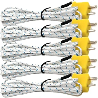 Afbeelding van GERUI 5 stuks K type thermoelement temperatuursensor, kabellengte: 3 meter thermokoppel temperatuursensor aansluiting meetbereik 50 350 C