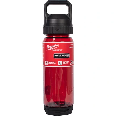 Afbeelding van Milwaukee PACKOUT™ Plastic Fles met Drinkdop 740 ml Rood 4932498636