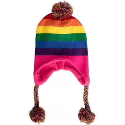 Afbeelding van Gebreide ijsmuts regenboog