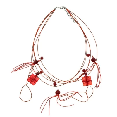 Afbeelding van Behave Rode ketting van meerdere lagen met hangers