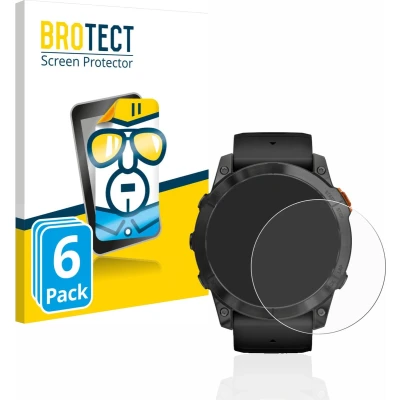 Afbeelding van BROTECT (6 Stuks) Schermbeschermer voor Garmin Fenix 7X Pro Solar (51 mm) Screen Protector Transparant