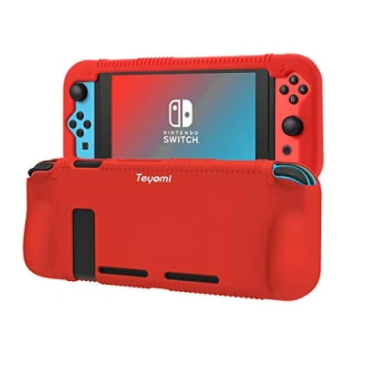 Afbeelding van Teyomi Cover Compatibel met Nintendo Switch, Protective Silicone Case Switch (Switch Red)