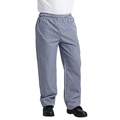 Afbeelding van Whites Vegas koksbroek blauw wit geruit XL