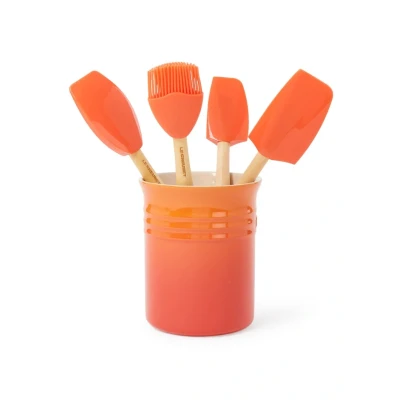 Afbeelding van Le Creuset voorraadpot met keukengerei Volcanic