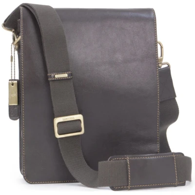 Afbeelding van Visconti Leo Messenger Bag Mocha leder kwaliteit