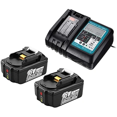 Afbeelding van 2PCS BL1850B battery 18V 5.0Ah with Charger DC18RC for Makita BL1830 BL1840 BL1850 BL1815, DUC353Z DUC302Z DUH523Z DMR102 DMR108 DMR110