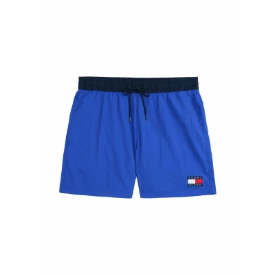 Afbeelding van Tommy Hilfiger Heritage Medium Drawstring Zwemshorts, Heren, Maat: Large, Pink poppy