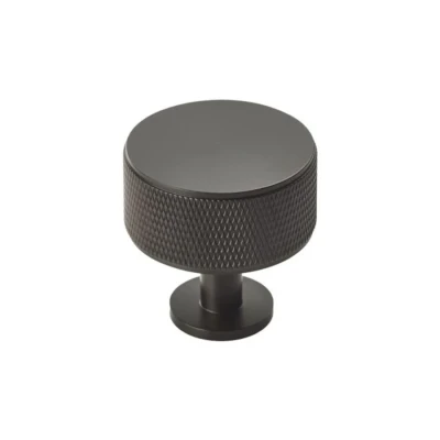 Afbeelding van Fingertip Designs Kastknop radio &quot;Knurled&quot; matzwart