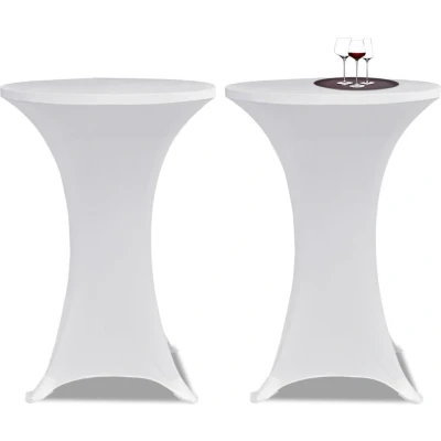Afbeelding van Statafelhoes Stretch Ø70cm Zwart (2 stuks)