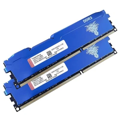 Afbeelding van DDR3 16GB Kit (8GBx2) Desktop RAM 1600MHz PC3 12800 UDIMM Non ECC Unbuffered 1.5V 2Rx8 Dual Rank 240 Pin CL11 PC Geheugen Computer Memory Upgrade Geheugenmodule (Blauw)