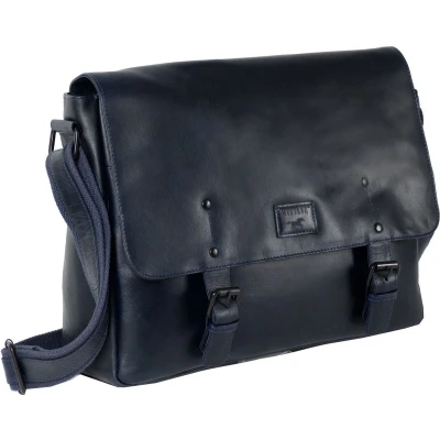 Afbeelding van MUSTANG Leren Business tas Laptoptas met laptopvak Natal Tula Laptop Docubag Navy Donkerblauw