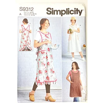 Afbeelding van SIMPLICITY SS9312A UNDEFINED Schort A (XS S M L XL), wit