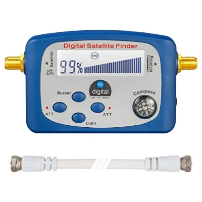 Afbeelding van HB DIGITAL Satfinder met LCD display kompas en geluid + F verbindingskabel Duitse handleiding