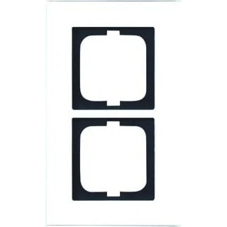 Afbeelding van Abb busch jaeger afdekraam 2 voudig s witglas 2cka001754a4443