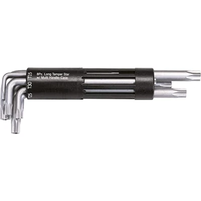 Afbeelding van KS Tools 151.2200 3in1 Stiftsleutelset, met boring, lang, 8 dlg