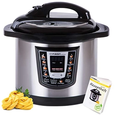 Afbeelding van TZS First Austria Multicooker 6L 1000W, Snelkookpan, RVS Zilver