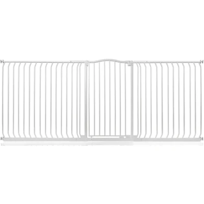 Afbeelding van Bettacare Extra Hoge Hondenhekje met Gebogen Bovenkant Assortiment, 234cm 243cm (69 opties beschikbaar), Mat Wit, Hoog 100cm in Hoogte, Drukfit Hekje voor Hond en Puppy, Huisdieren Honden, Eenvoudige Installatie