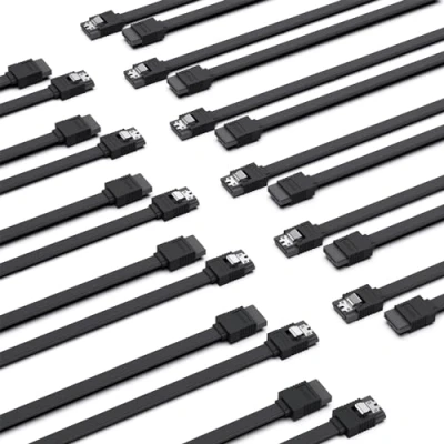 Afbeelding van BENFEI SATA Kabel III, 12 stuks III 6Gbps Rechte HDD SDD Datakabel met vergrendeling 18 Inch Compatibel voor HDD, SSD, CD Driver, Writer Zwart