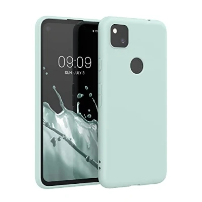 Afbeelding van kwmobile telefoonhoesje compatibel met Google Pixel 4a hoesje Zachte case voor smartphone Back cover in cool mint