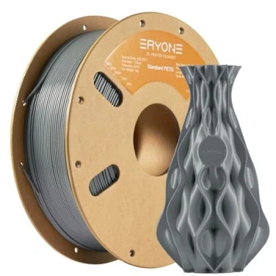 Afbeelding van ERYONE PETG filament 1,75 mm voor 3D printers, 0,03 mm/spoel, grijs