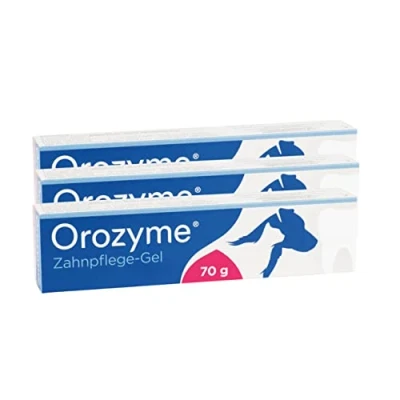 Afbeelding van emmi® 3 x Orozyme tandverzorgingsgel voor honden en katten met zelfreinigende functie, tandpasta effectieve mondhygiëne, katten, tegen tandsteen, slechte adem een optimale balans