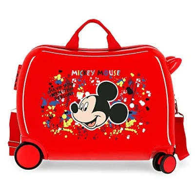 Afbeelding van Mickey Colour Mayhem Rolling Suitcase 4 Wheels Red