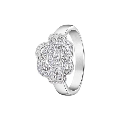 Afbeelding van Lucardi Surinamischer Teppichklopfer Ring silvercoloured, Dames, Maat: 50, Silver coloured