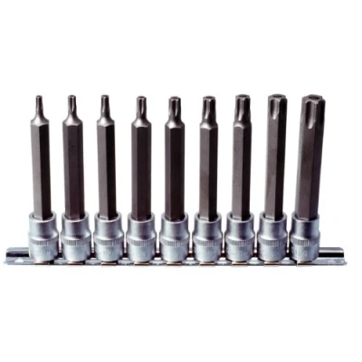 Afbeelding van KS Tools 911.3980 3/8&quot; Bit dopsleutelset met boring, lang, 9 dlg, TB20 TB60