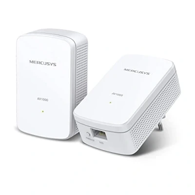 Afbeelding van Mercusys TP Link MP500 Kit Powerline Homeplug AV2 tot 1000 Mbps, 1 Gigabit poort, plug &amp; play, compatibel met alle routers, technologie
