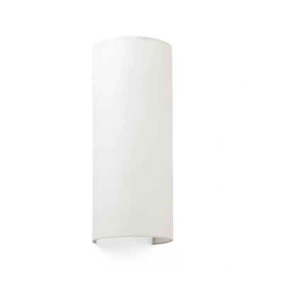 Afbeelding van FARO BARCELONA Wandlamp Cotton, gewelfd, 37 x 15 cm, beige
