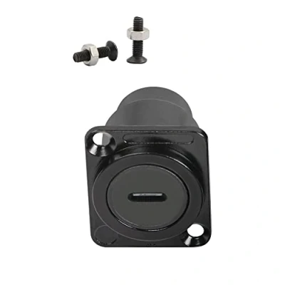 Afbeelding van QIANRENON D Type Panel Mount Koppeling, USB C Vrouwelijk naar Vaste Pass through Module Converter Datatransmissie, voor Audio Video Netwerk Industriële Apparatuur