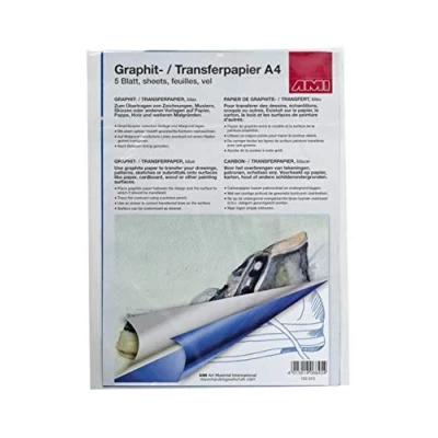 Afbeelding van Grafietpapier blauw A4 5 vellen