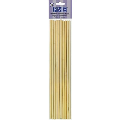 Afbeelding van PME Bamboe plugstangen, hout, bruin, 6 x 1 30 cm, 12 stuks