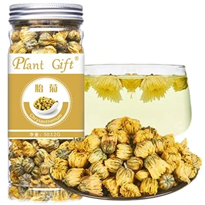 Afbeelding van Plant Gift Dried Chrysanthemum Tea 50g/1.76oz 胎菊 tai ju, Chinese thee, kruidenbloemthee, cafeïnevrij, losse bladthee