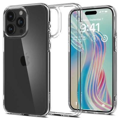 Afbeelding van Apple iPhone 15 Pro Max Hoesje Kunststof Spigen Hardcase/Backcover Transparant Telefoonhoesje Shockproof/Valbescherming