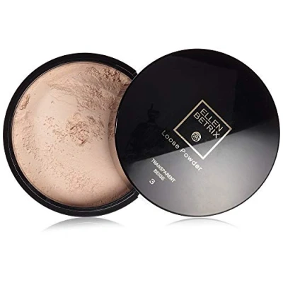 Afbeelding van Ellen Betrix Losse poeder, transparant beige 3, fixing poeder voor een matte afwerking, met praktische poederkwasten en slimme doserer, 1 x 59 g