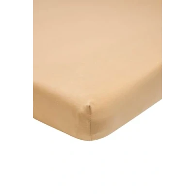 Afbeelding van Meyco Home Uni hoeslaken tweepersoons warm sand 140x200cm