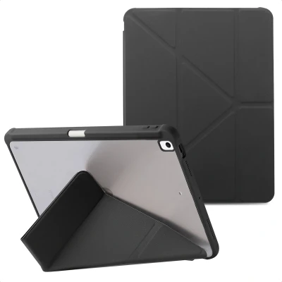 Afbeelding van Apple iPad 7 (2019) 10.2 inch Hoes: imoshion Origami bookcase 2.0 Zwart Kunstleder Tablet Hoezen