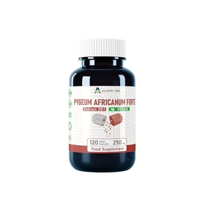 Afbeelding van Alzuro Labs Pygeum Africanum Forte 5.000 mg equivalent (250 20:1 extract) 120 veganistische capsules hoge dosis prostaatondersteuning voorraad voor 4 maanden laboratorium getest