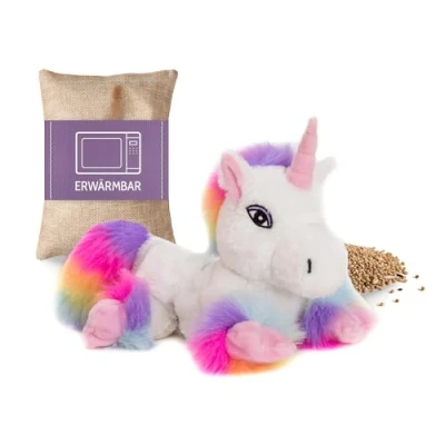 Afbeelding van Eenhoorn Regenboog Premium warmteknuffel