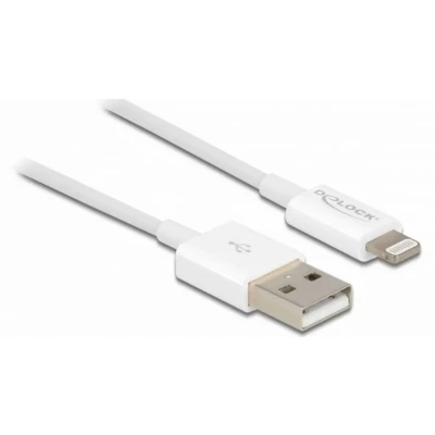 Afbeelding van Delock USB Data en oplaadkabel voor iPhone™, iPad™, iPod™ wit 1
