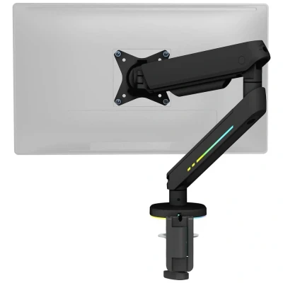 Afbeelding van DELTACO GAMING RGB Single Monitor tafelbeugel 1 voudig 43,2 cm (17) 81,3 (32) Zwart Kantelbaar, Zwenkbaar, Draaibaar