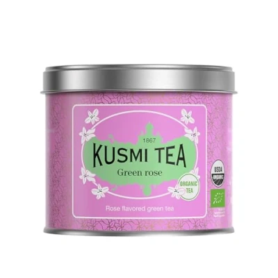 Afbeelding van Kusmi Tea Biologische groene thee rozensmaak Metalen theeblik 100 g Ongeveer 40 kopjes