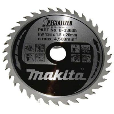 Afbeelding van Makita Zaagblad 136X20x1,5 36T 18G B 33635